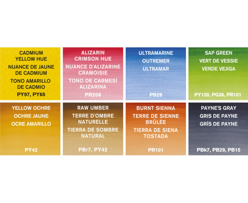 Cotman Landscape Pocket Set Färgkarta