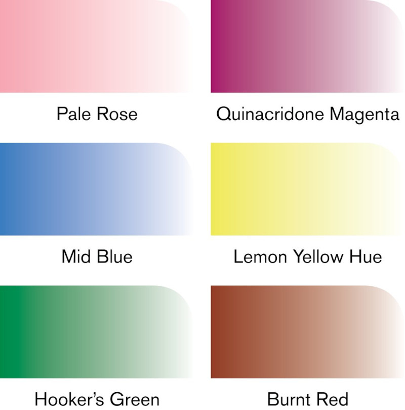 Winsor & Newton Promarker Watercolour Floral Färgkarta