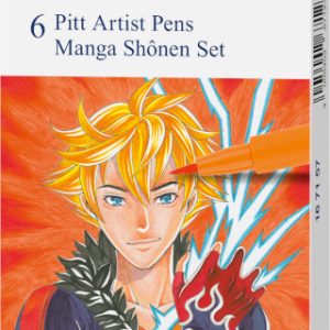 Pitt Artist Pen Brush India ink pen, wallet of 6, Shônen