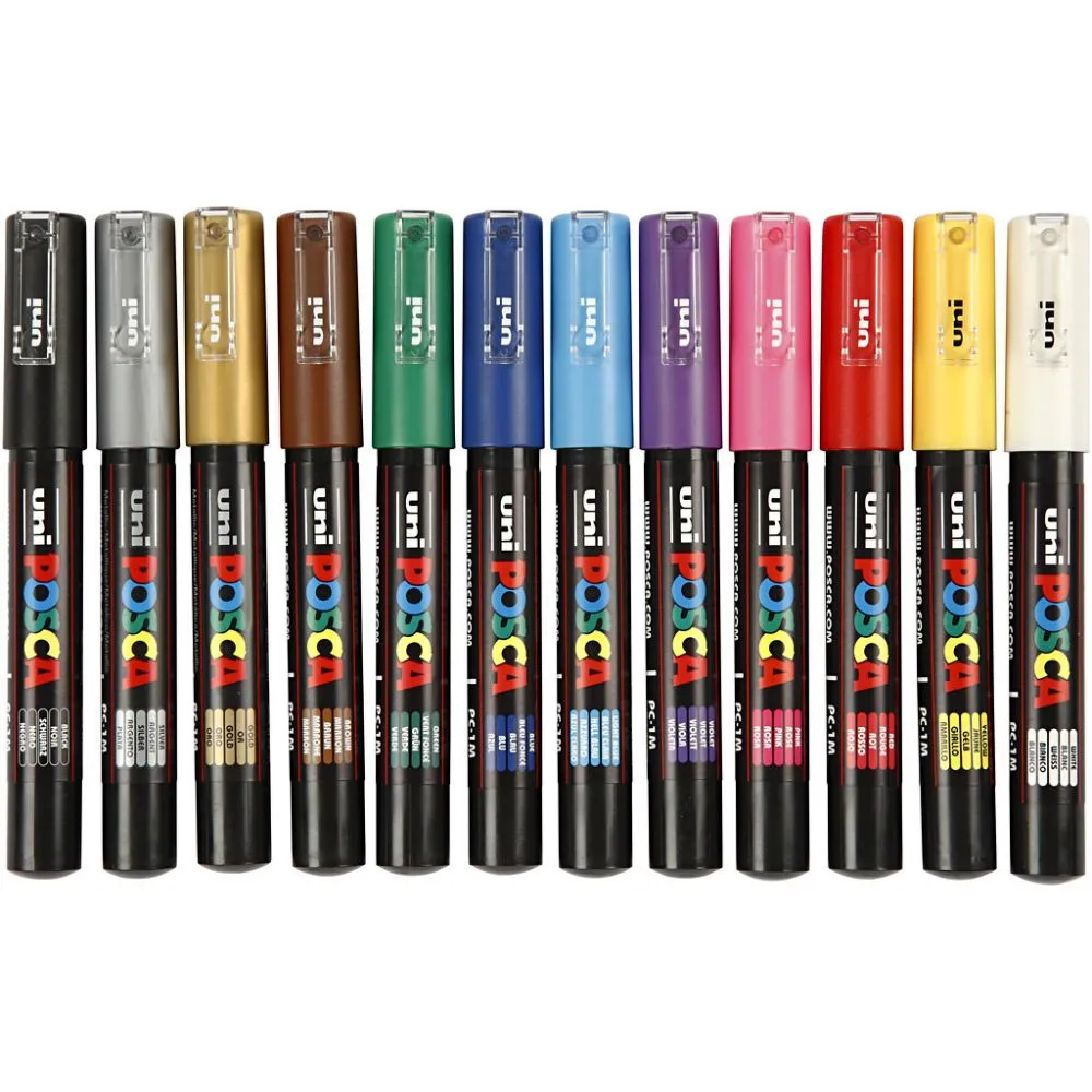 Posca Marker set med 12 pennor 0,7mm Posca Marker set med 12 pennor 0,7mm