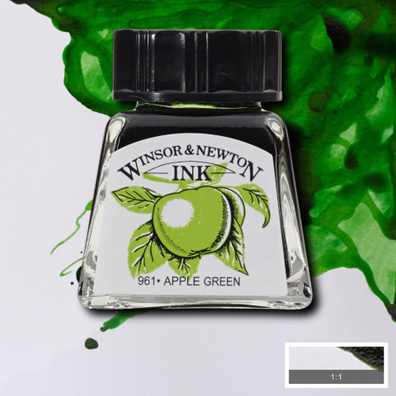 Winsor Newton Ink Apple Green 14 ml
