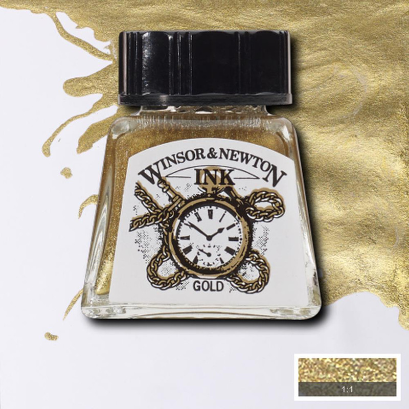 Winsor Newton Ink Gold 14 ml Winsor Newton Ink Gold 14 ml