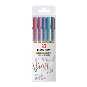Sakura Gelly Roll Gold Shadow 5-pack
