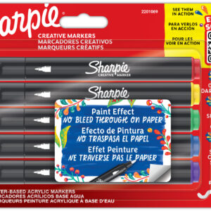 Sharpie Creative Acrylic Marker 5 färger, Bullet Tip