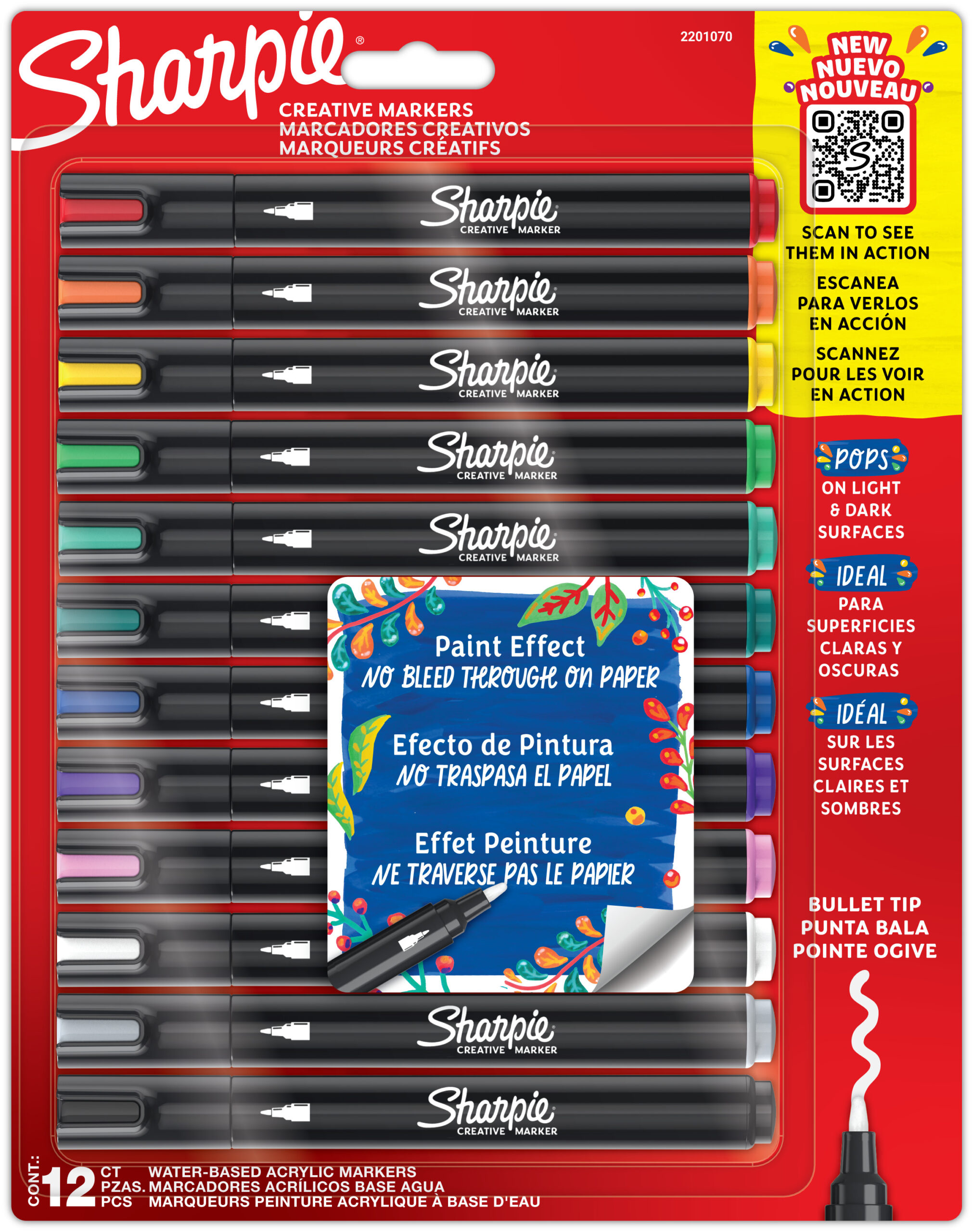 Sharpie Creative Acrylic Marker 12 färger Sharpie Creative Acrylic Marker 12 färger