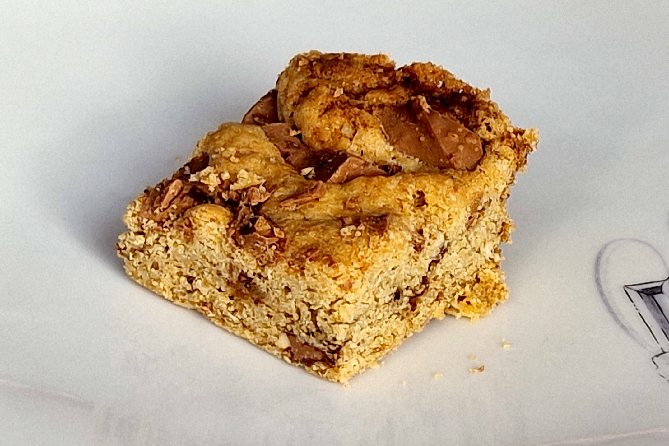 Cookies med daim i långpanna