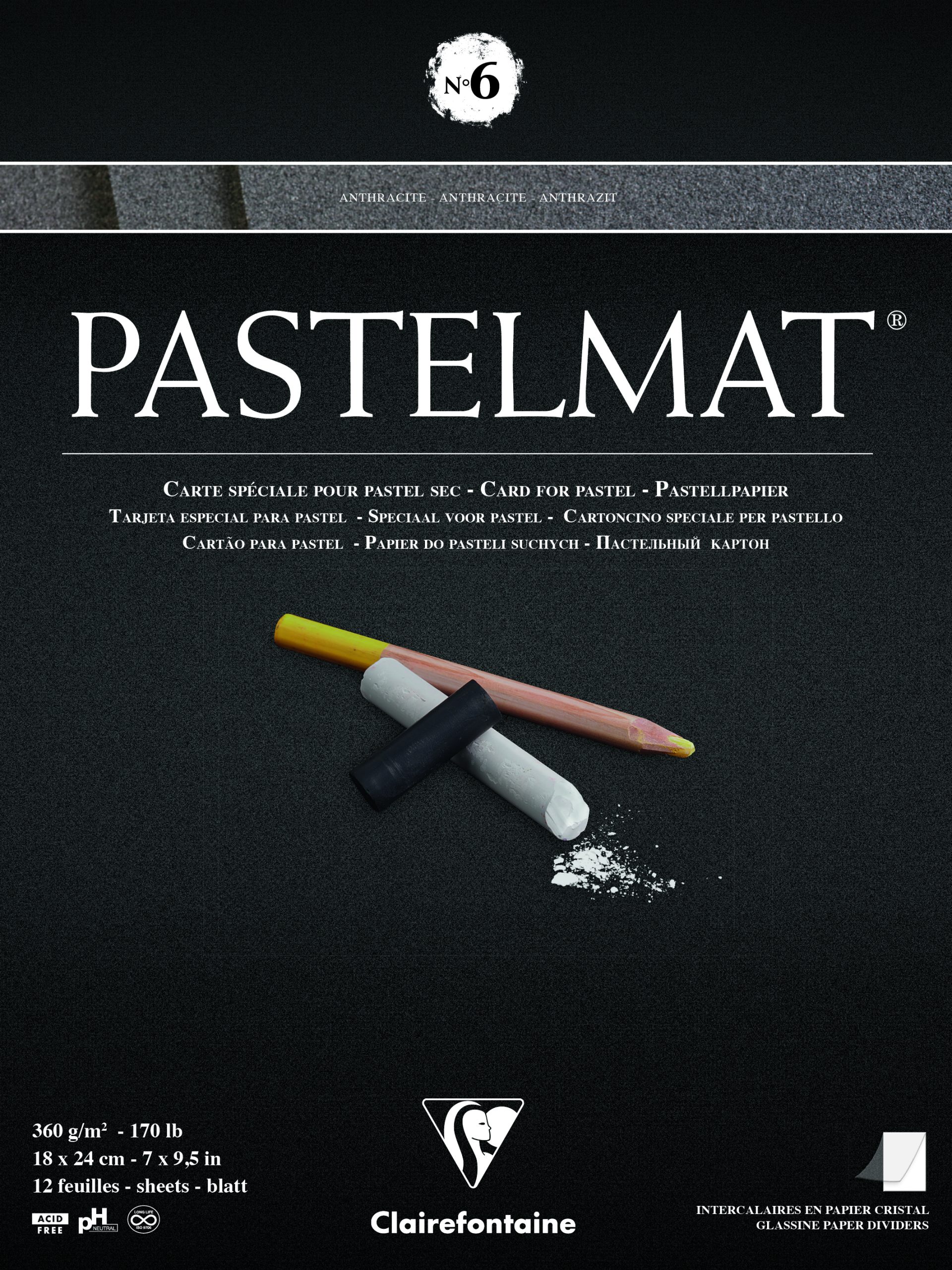 Pastelmat Antracite 18x24