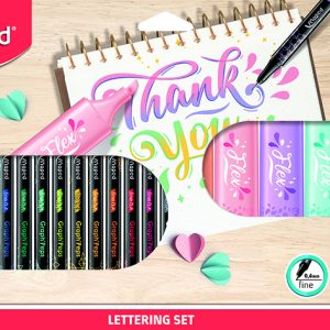 Letteringset Maped - 22 delar