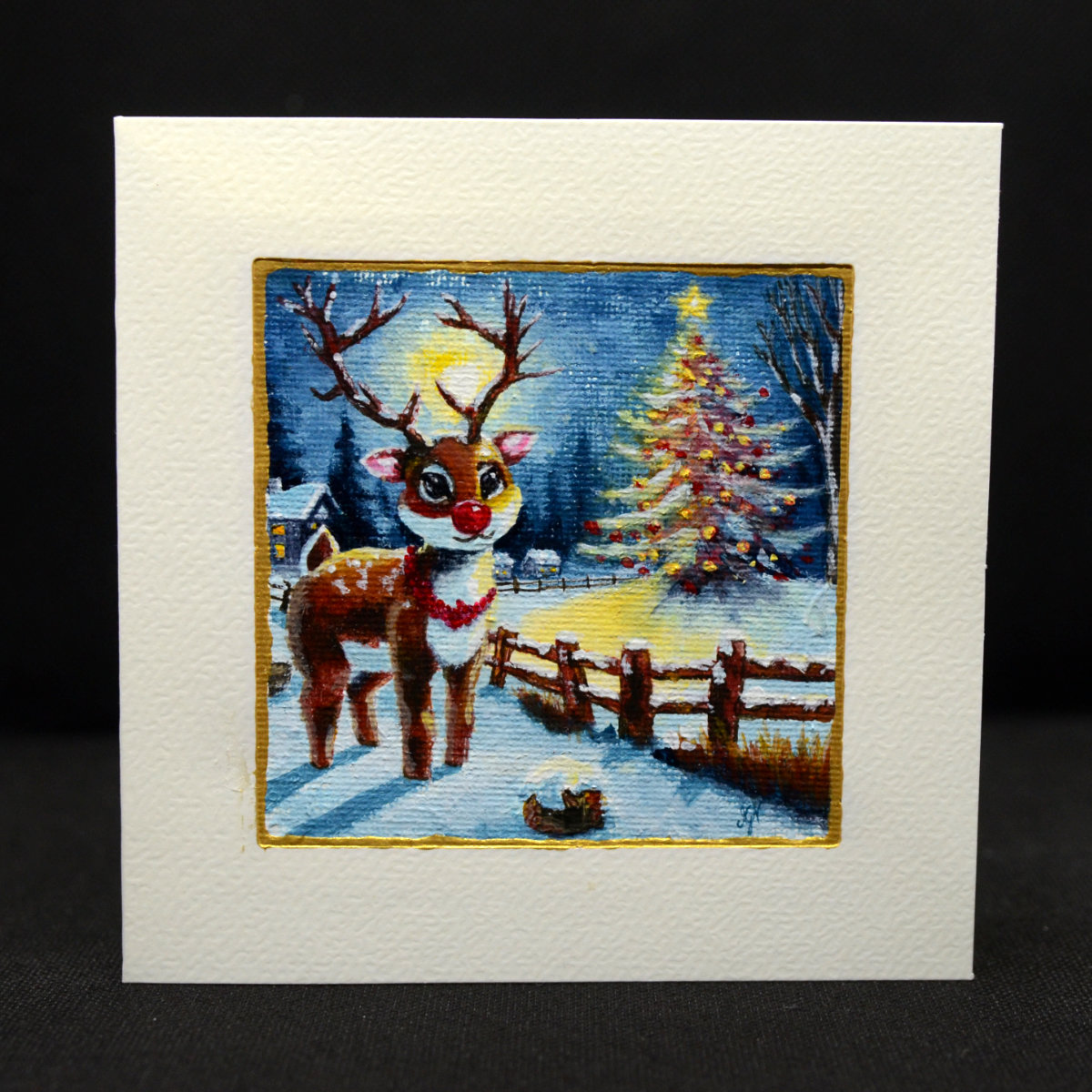 Julkort med Rudolf