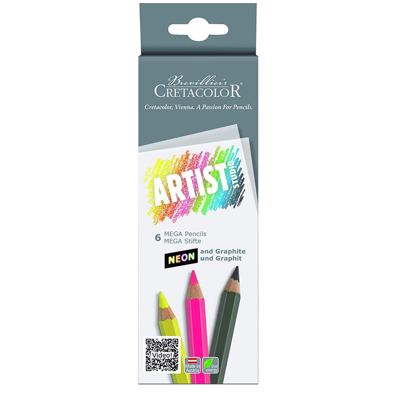 Cretacolor set med Mega Neon pennor