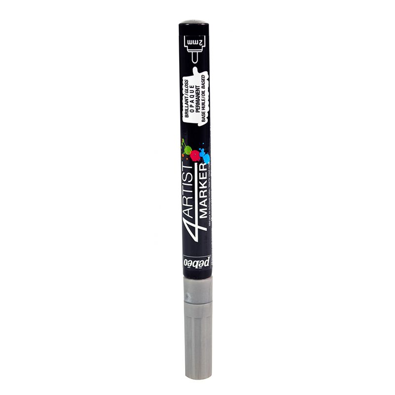 Silver 2mm Rund Spets Oljebaserad Marker