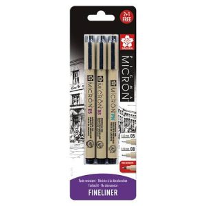 Pigma Micron 05, 08 och PN