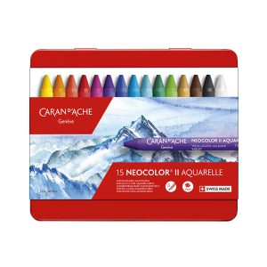 Caran d'Ache Neocolor II - Set med 15 akvarellkritor