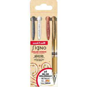 Uni-Ball Signo Broad Metallic – 4 pennor