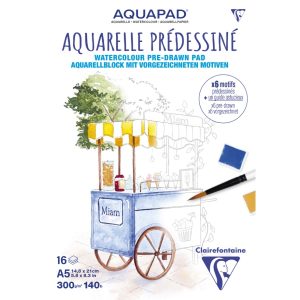 Akvarellblock Prédessiné