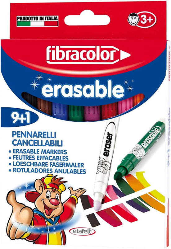 Fiberpennset Fibracolor Erasable – 9+1 pennor - Bild 1